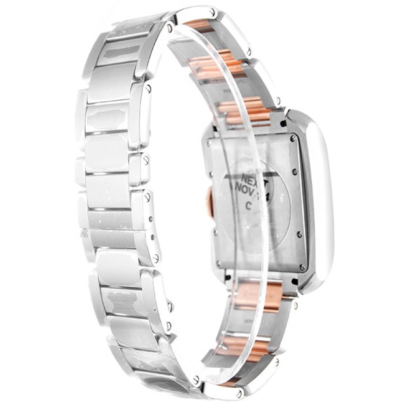 UK Steel & Rose Gold Cartier Replica Tank Anglaise WT100025 -30 MM