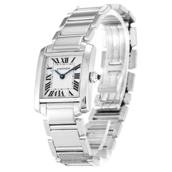 UK White Gold Cartier Replica Tank Francaise W50012S3-25 MM