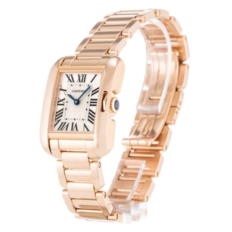 UK Rose Gold Cartier Replica Tank Anglaise W5310013-23 MM